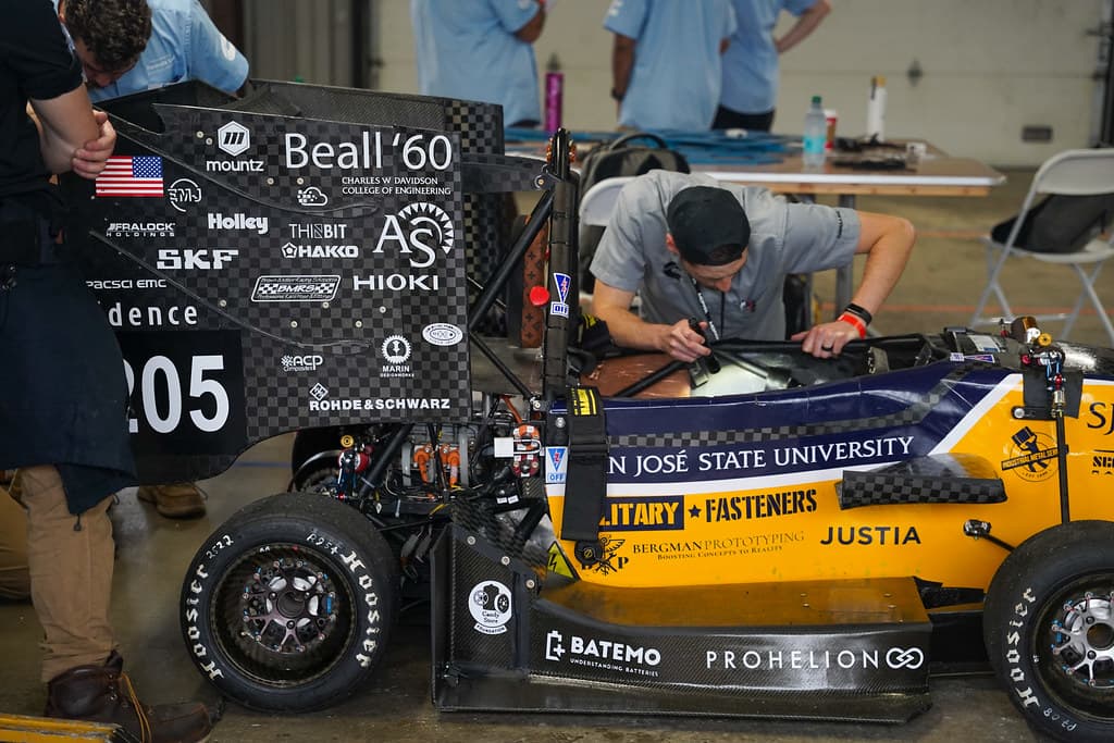 Spartan Racing car showing design details